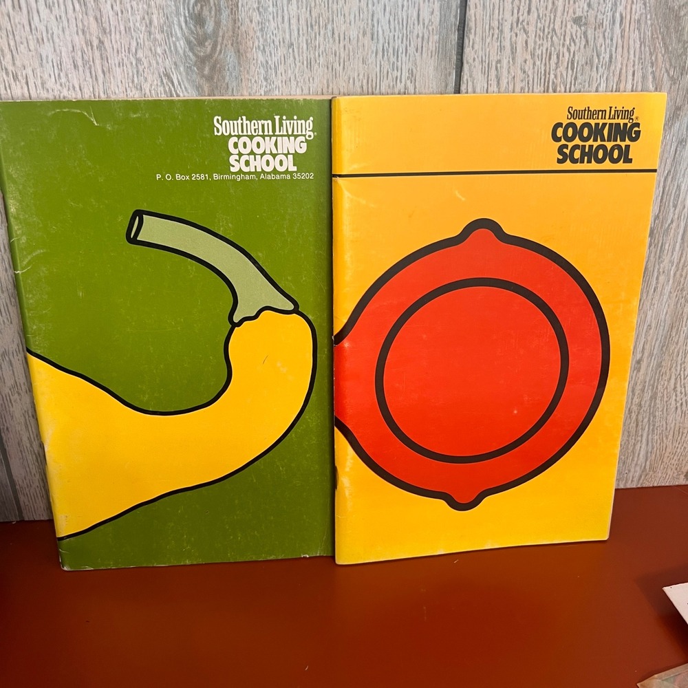 Vintage Southern Living Cooking School Recipe Booklets 1981 1984 Lot of 2